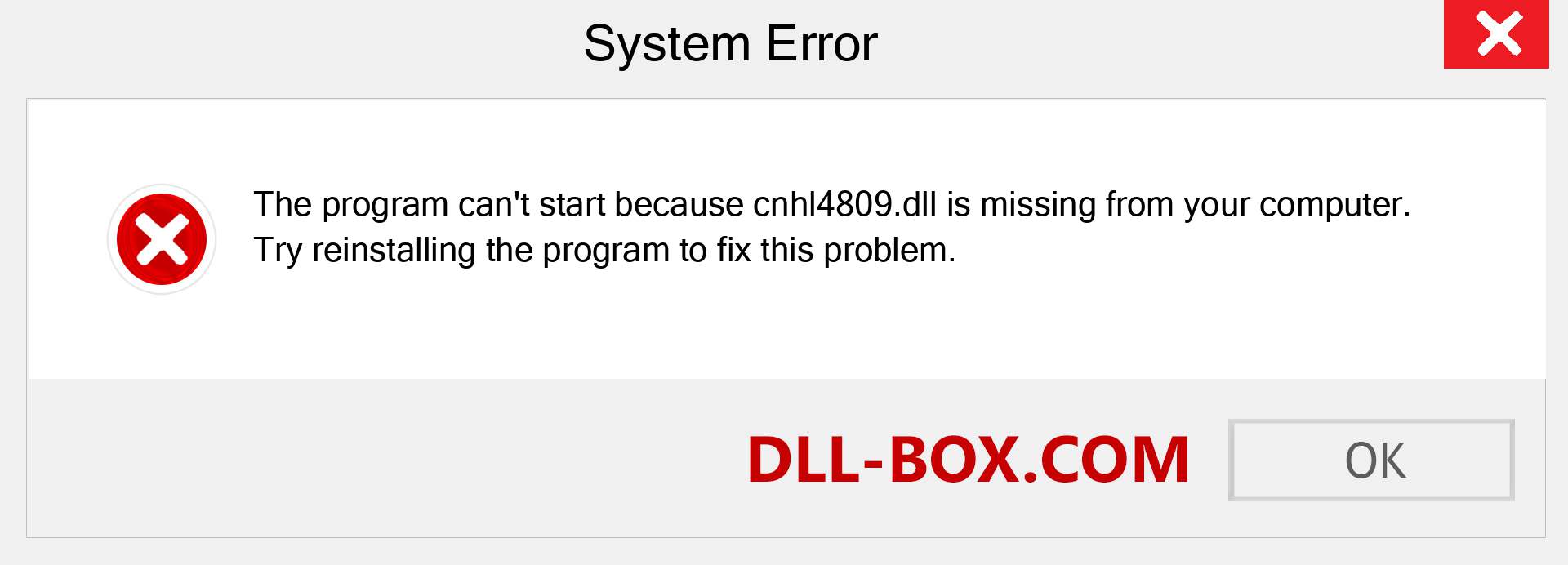  cnhl4809.dll file is missing?. Download for Windows 7, 8, 10 - Fix  cnhl4809 dll Missing Error on Windows, photos, images